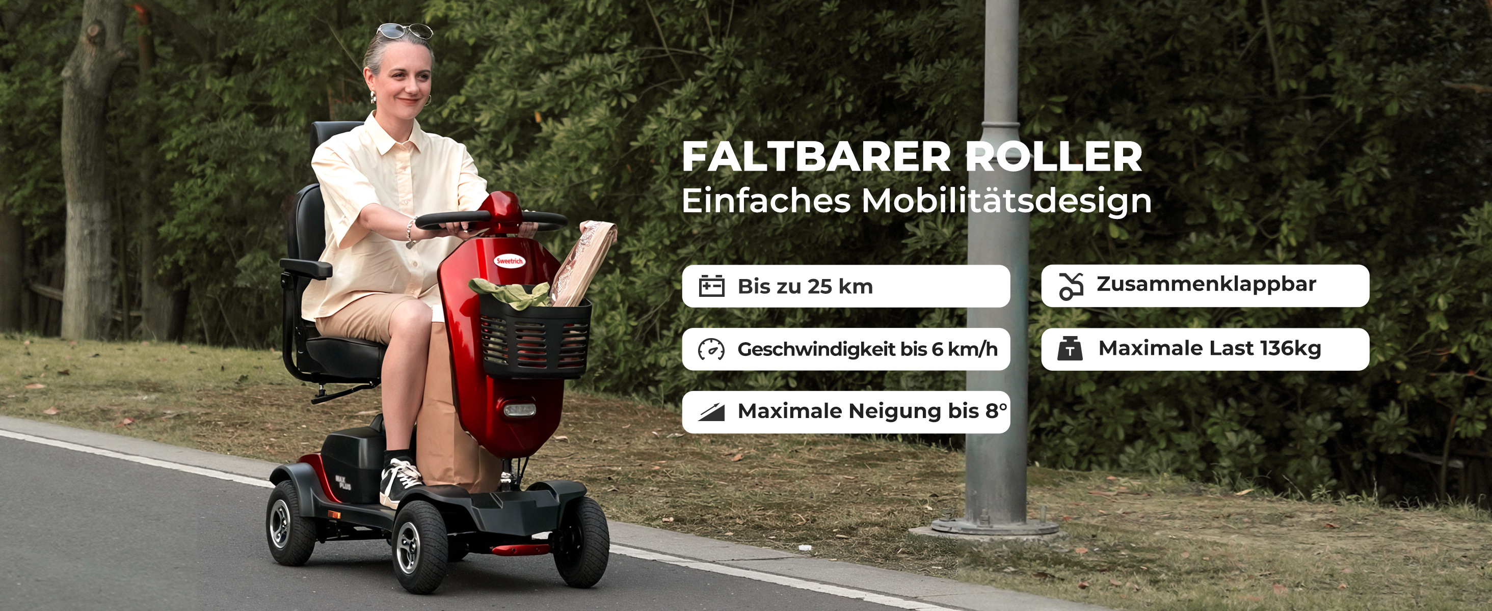 SWEETRICH A-MAX PLUS in Rot im Einsatz – Herstellerabbildung
