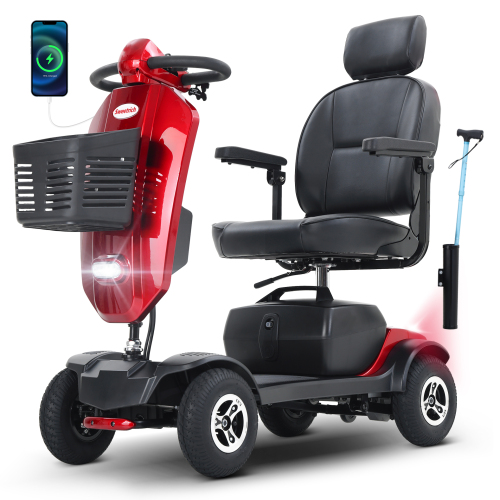 SWEETRICH A-MAX PLUS Elektromobil in Rot mit Sitz und Kopfstütze
